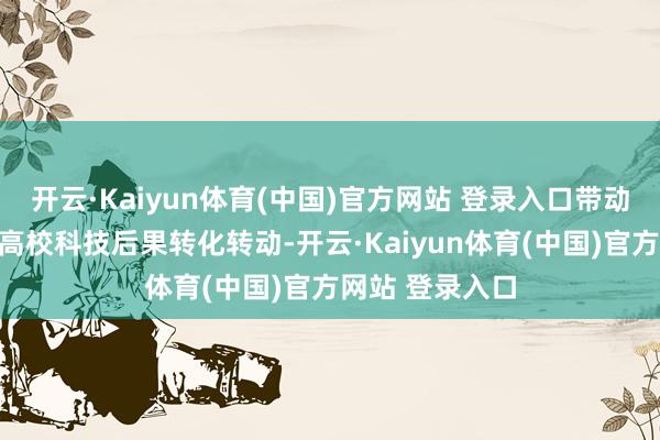 开云·Kaiyun体育(中国)官方网站 登录入口带动社会本钱支抓高校科技后果转化转动-开云·Kaiyun体育(中国)官方网站 登录入口