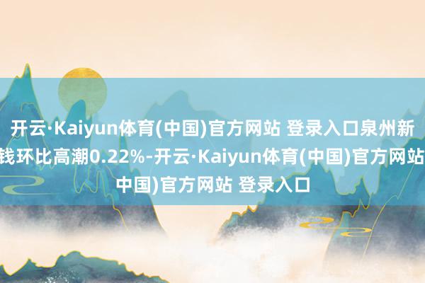 开云·Kaiyun体育(中国)官方网站 登录入口泉州新建住宅价钱环比高潮0.22%-开云·Kaiyun体育(中国)官方网站 登录入口